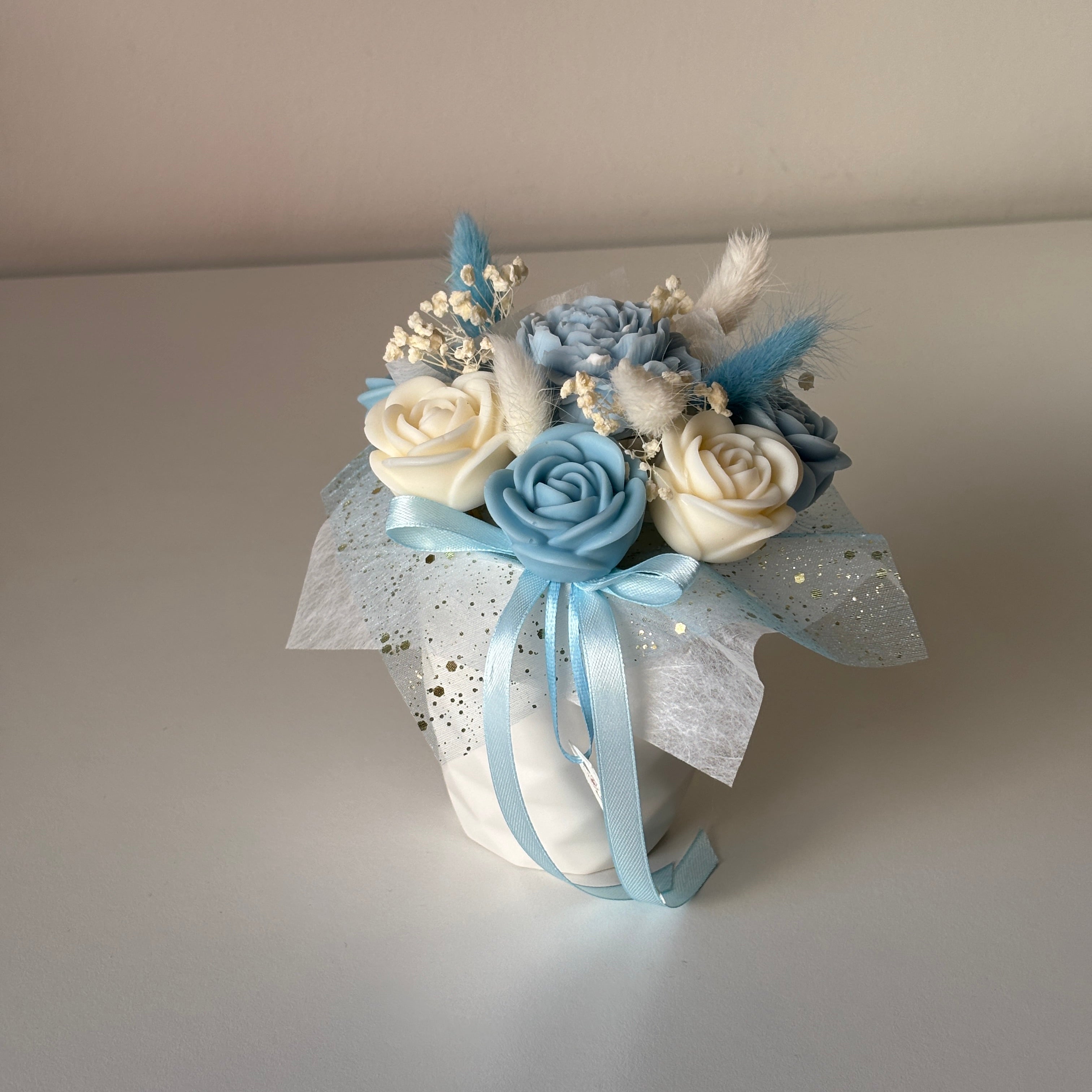 Kεραμικό Kασπώ- Blue flower Vase